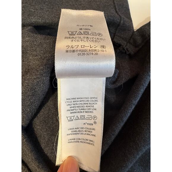 Polo Ralph Lauren Charcoal Gray Pima Soft Touch Polo Shirt XL Classic Fit - Picture 5 of 8